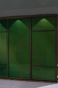 Фотография дизайна дверей купе шкафа, цветные стекла